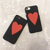 3D lovely big loving heart phone case PC Scrub back cover for iphone 7