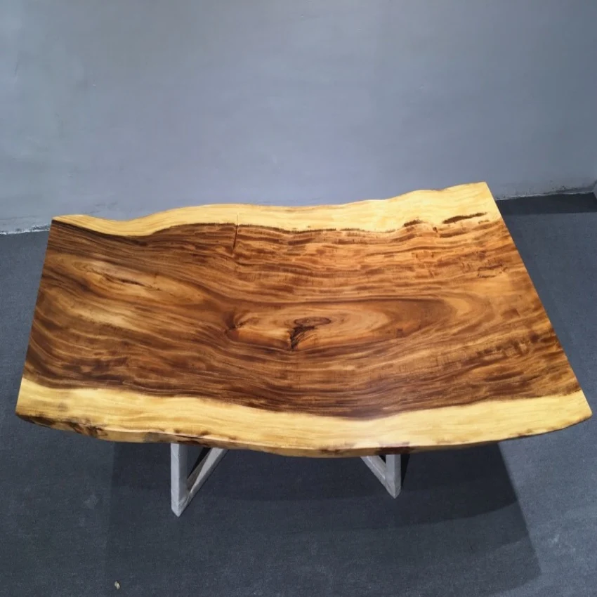 
Solid Wood live edge Slab Dining Table walnut wood Dining Table Manufacturer 