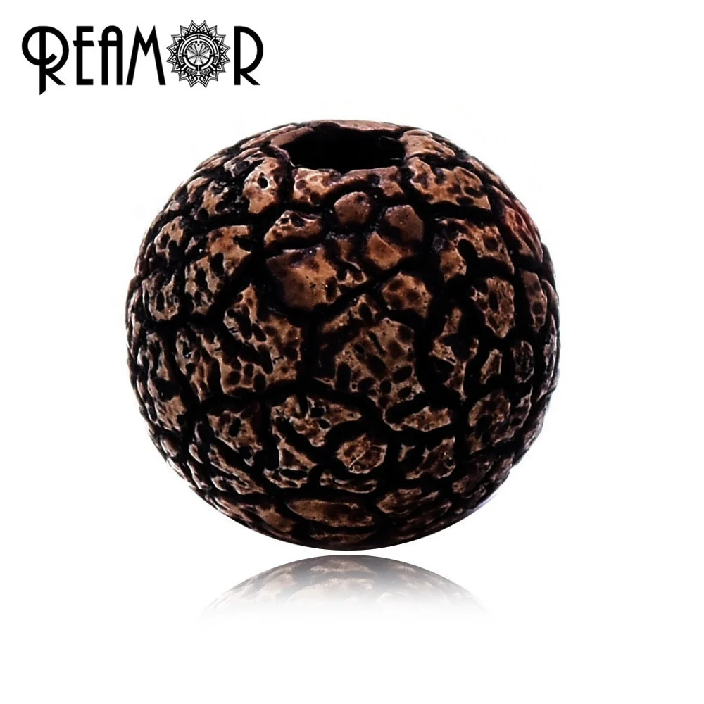 

REAMOR Free Shipping Fire Fossils Stone Beads Natural Stone Beads DIY Loose Beads For Jewelry Making
