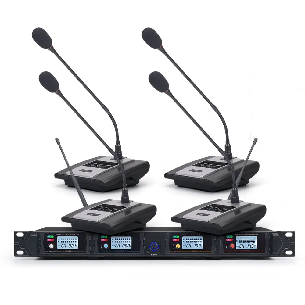 

2019 factory new trend four channels microphone wireless uhf