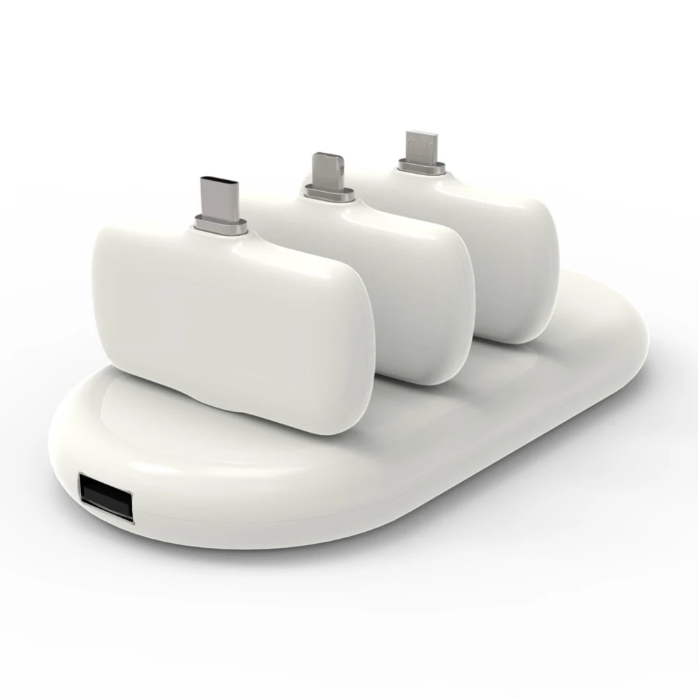 3 in 1 Connecter Magnetic Wireless Power Bank Finger Charger for All Brand Phones