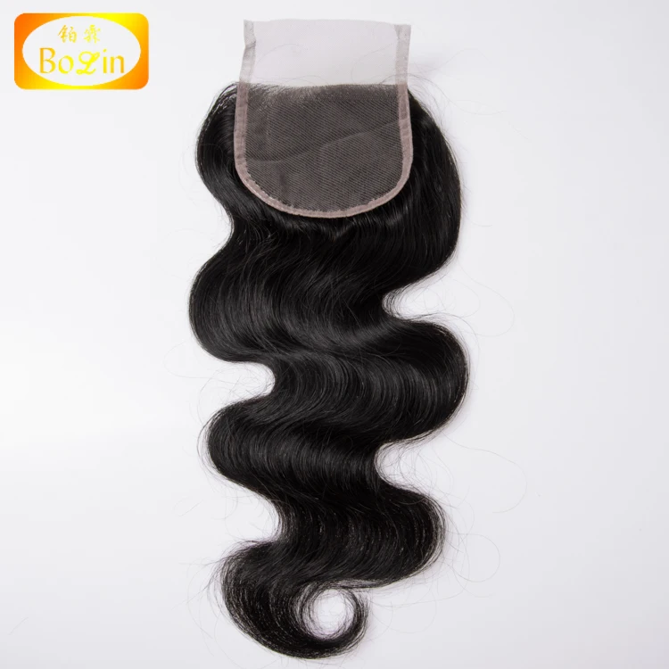 

Wholesale virgin cheap human hair lace closure bleached knots Swiss lace Brazilian hair closure