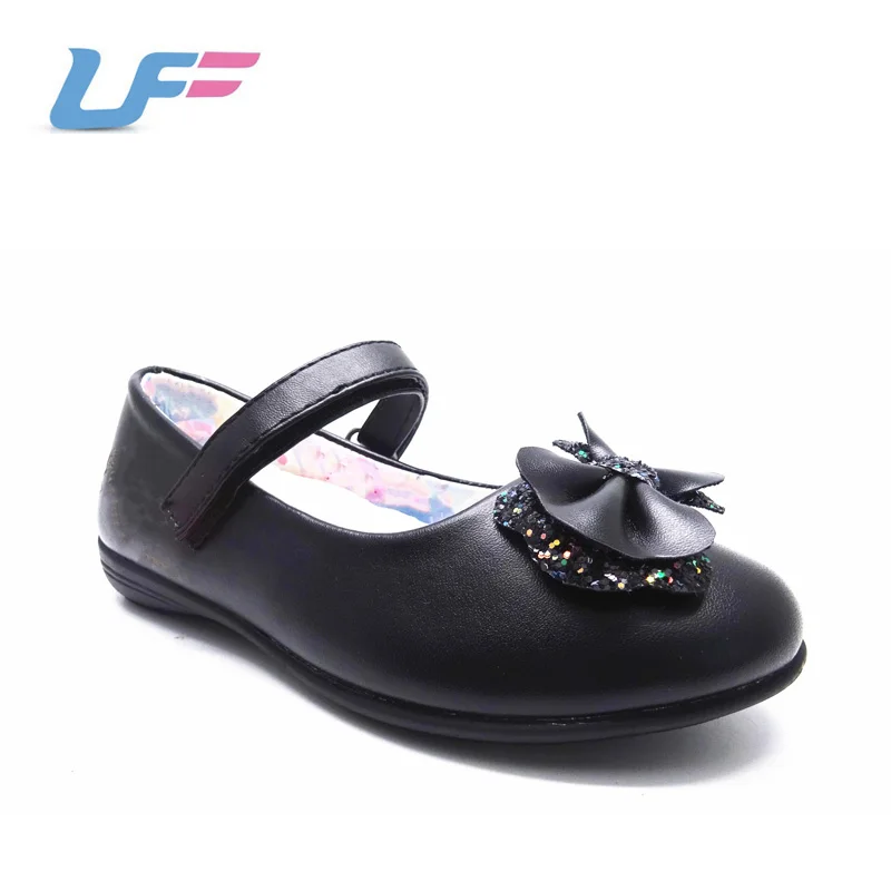 

Cheap best girl uniform black school shoes with bowknot, Black/navy/brown