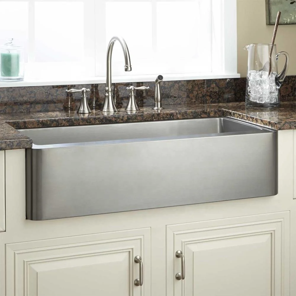 
Stainless Steel 304 Single Bowl Apron Front Undermount House Kitchen Handmade Sink 