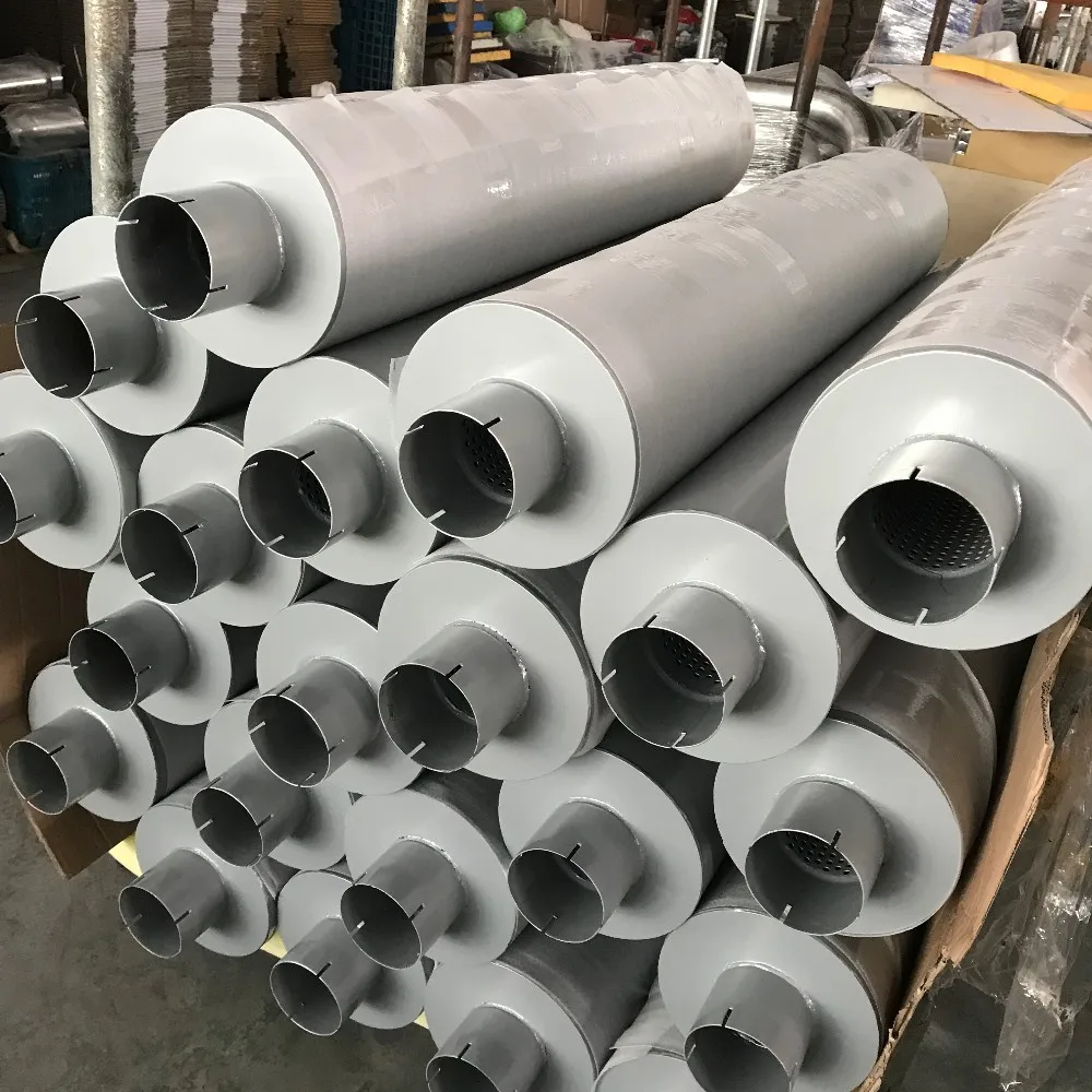 High Temperature Paint 4 Inch Inlet Mild Steel Truck Muffler From Pino