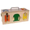 Wooden montessori colorful lock box kids daily life educational practical game memory toy