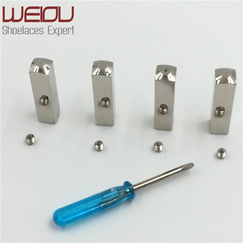 

Weiou DIY shoelaces metal aglets custom aglet glitter shoelace aglet, Gold /silver/ black/rose gold