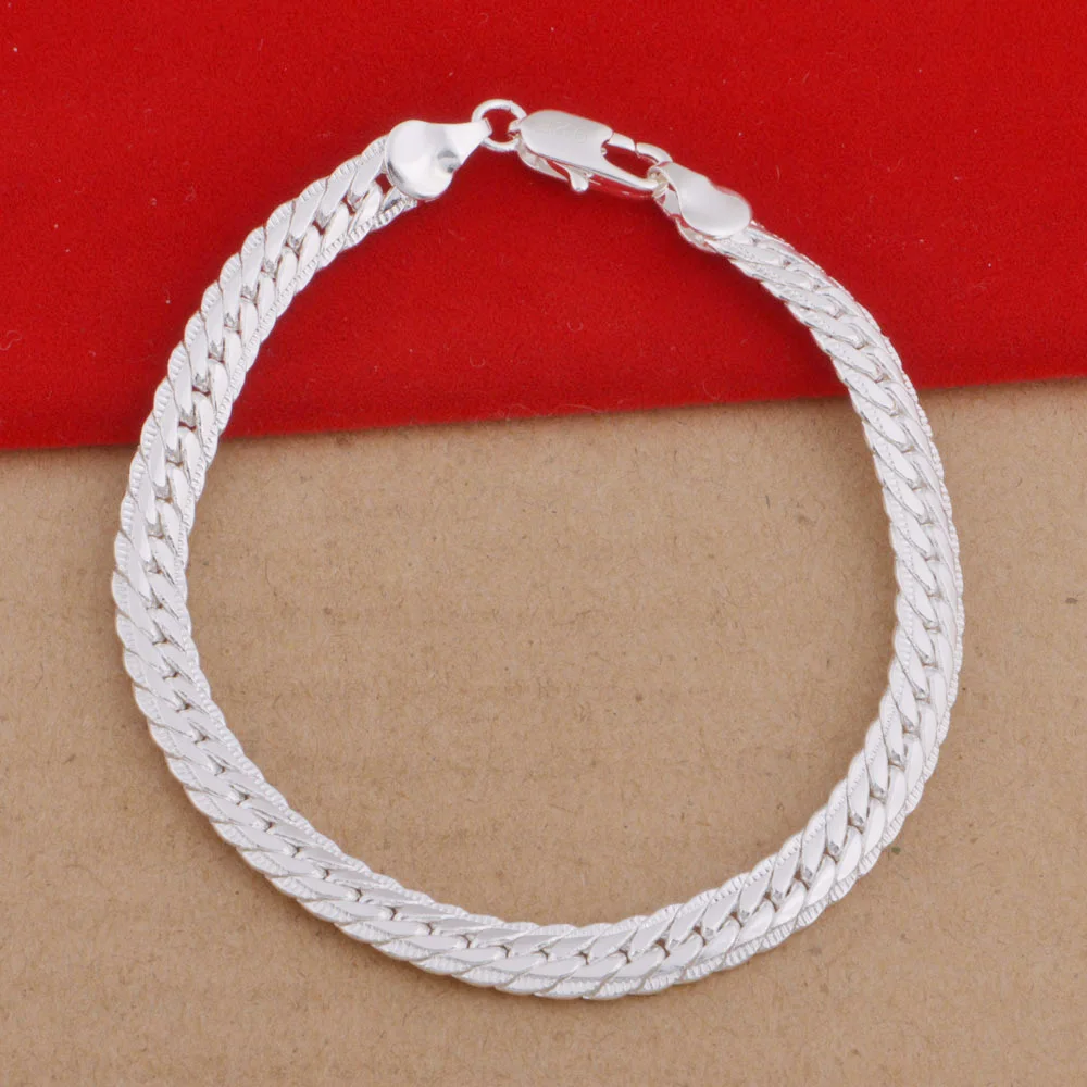 

Hainon bracelet men  20cm silver plating Weaving bracelets jewelry in stock