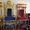 Isreal gold royal solid wood King throne chair wedding chairs church chair