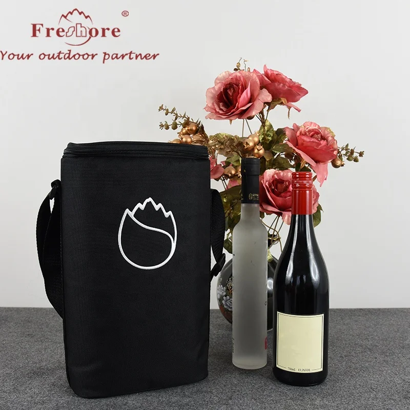

Freshore Wine Purse Totes and Carriers 2 Bottle Tote Cooler Bag Wine Bag Gift for Wine Connoisseur/Sister, Customized color