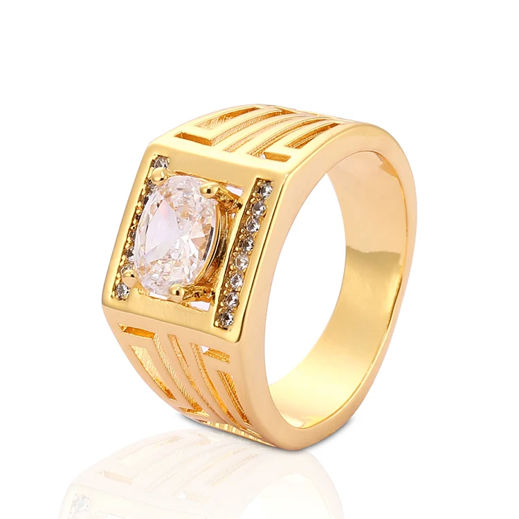 

Real Gold Diamond Men's Jewelry Price Fashion Ring Finger Rings For Man Marriage