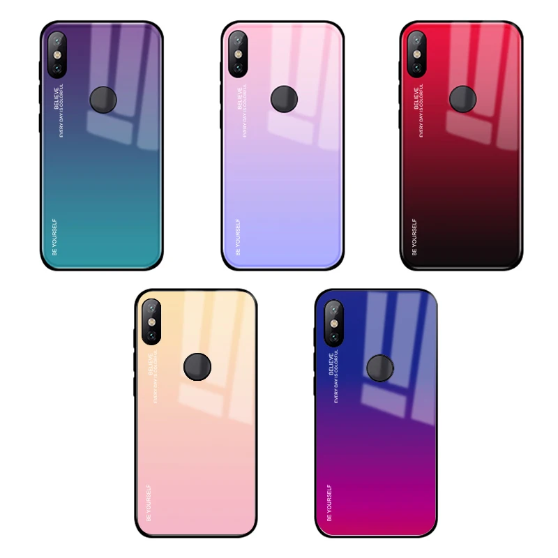 

2020 New Product Tempered Glass Mobile Phone Cases For Xiaomi CC9 Se For Redmi Note 7 K20 Pro GO, Accept customized