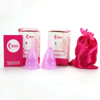 

High Quality 100% medical grade silicone menstrual cup Feminine Hygiene Product Lady Menstruation Cup