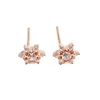 Raw gemstone earring 925 jewellery rose gold jewelry snow earring lotus flower jewelry
