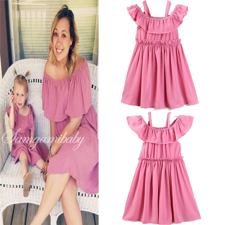 

Family dress mom daughter matching outfits family garment mom and daughter matching dresses, Pink