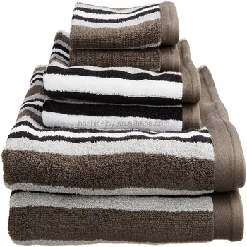 striped bath towel sets