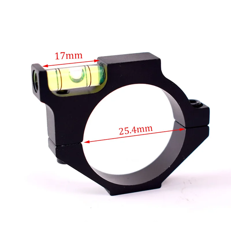 

25.4mm Metal Spirit Bubble Level for 25.4mm Rail Rifle Sight Scope Ring, Black