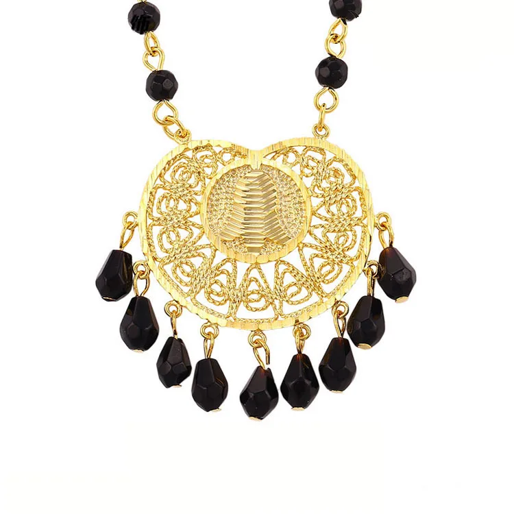 

42755 xuping jewelry gold statement necklace,latest design beads necklace