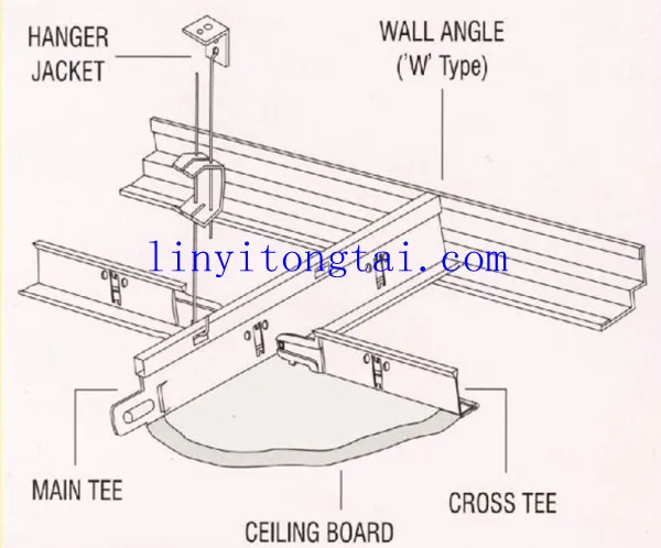 T Bar With Pvc Gypsum Ceiling Tiles Suspended Ceiling T Bar T Bar