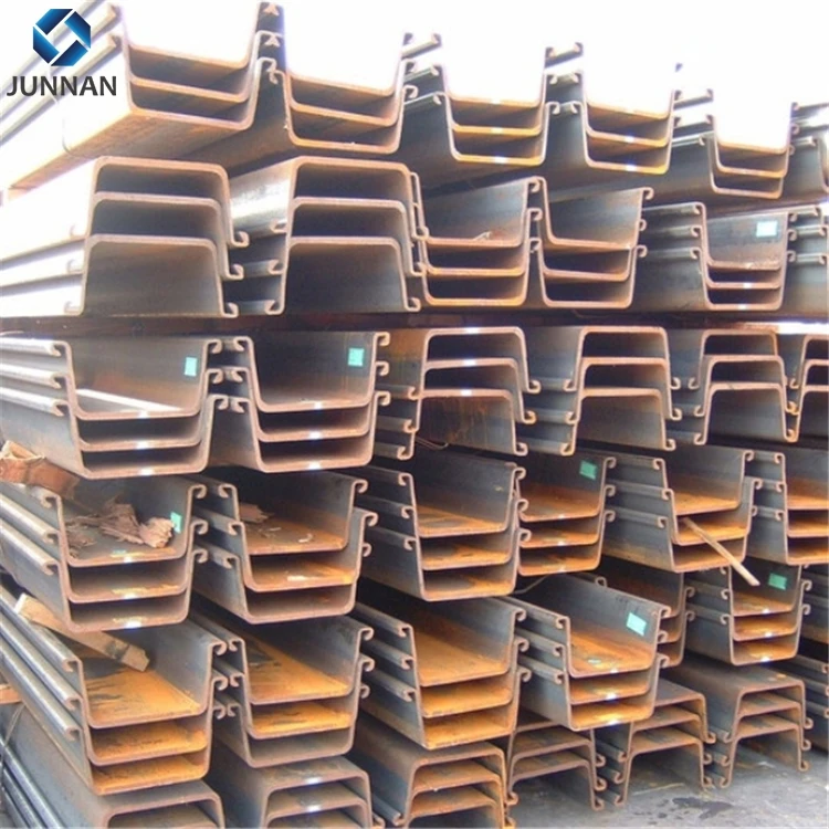 
retaining walls steel sheet pile/Flange Plate steel sheet pile 600mm*180mm 