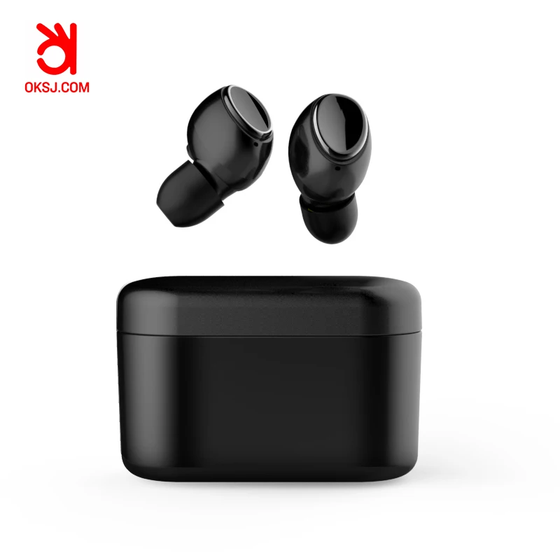 

OKSJ dropshipping wireless bluetooth V5.0 Stereo Sound headset TWS 358pro Wireless Earphone Built-in Microphone, Black