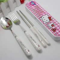 

Hello Kitty Ceramics Handle Stainless Steel Kids Cutlery Set