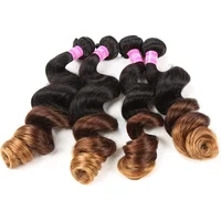 

Ms Mary Ombre Loose Body Wave Virgin Hair In Weave Braid In Human Hair Bundles 3 Tone Color 1b 4 30