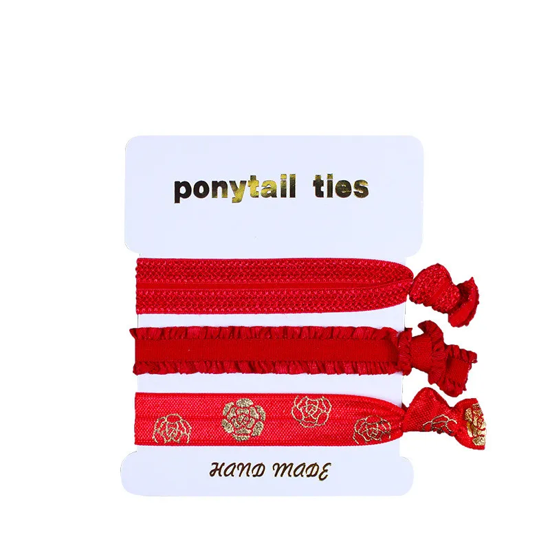 Chic Women Knotted Elastic Hair Rope Ponytail Holder Bracelets