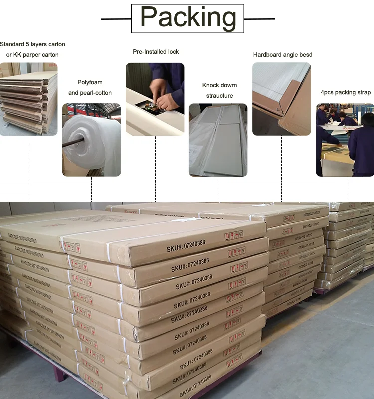 Powder Coated Bangladesh Otobi Furniture Wardrobe Steel Almirah Double