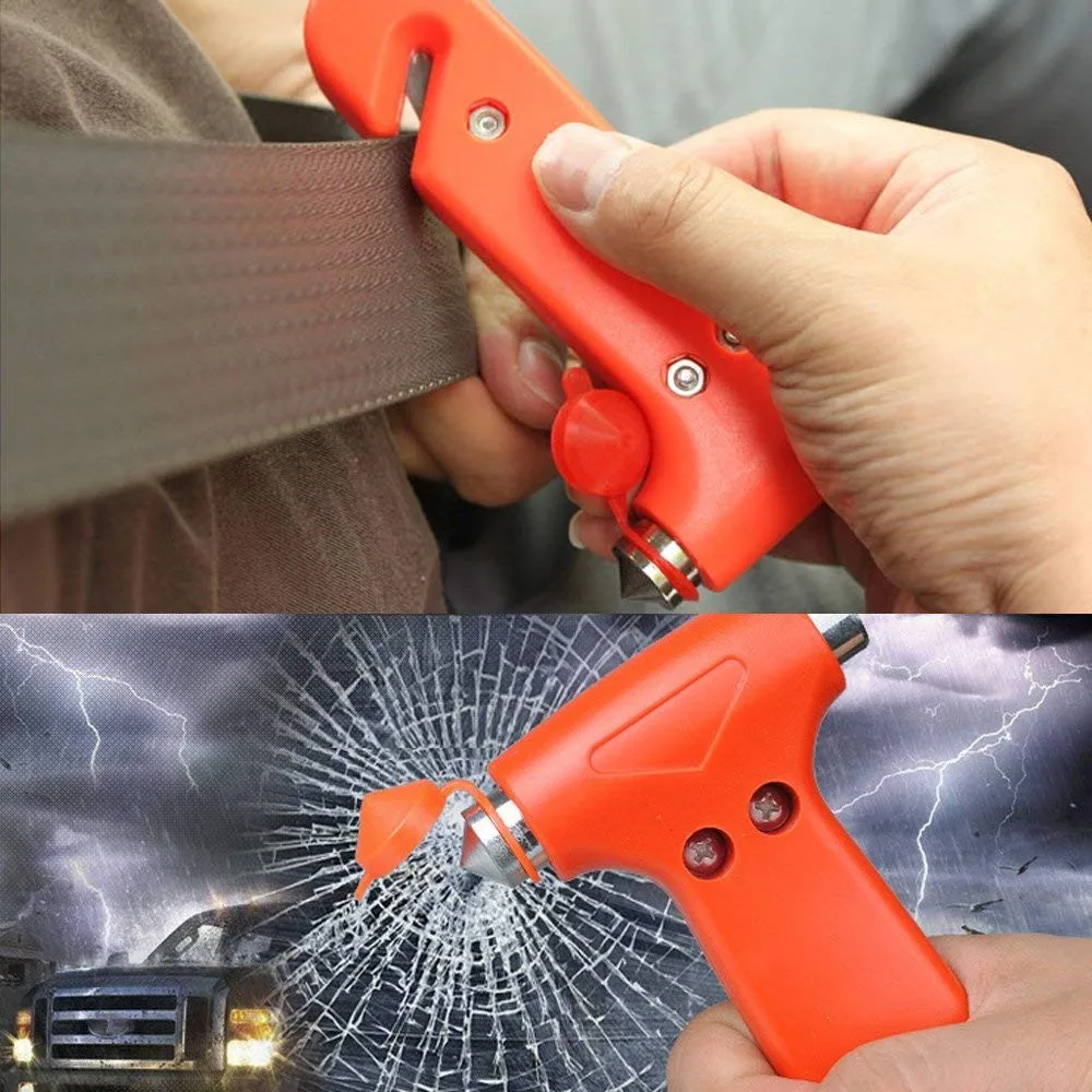 汽车安全锤,带安全带切割器的原装紧急逃生和救援工具,荷兰制造, 发光