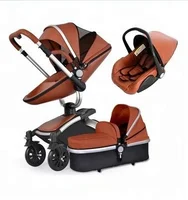 

2019 High Quality Baby Stroller 3-In-1, Leather Material Baby Stroller 3 In 1 or 2 in 1