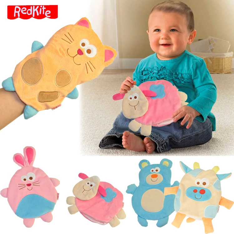 2018 New Design Multi-function plush soft toy baby saliva soothing towel blanket hand puppet animal for adult
