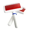 White Pet Brush Stainless Steel Dog Comb Cat Brush Slicker Pet Shedding Grooming Tools For Large Medium Small Dog