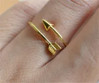 

Wholesale Fashion Arrow Feather Ring Adjustable Men's Ring Women Friendship Rose Gold Silver Plated Accessories