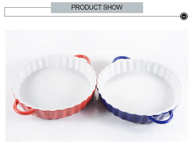 Modern Ceramic Pie Pan,Tart Pan Round Pie Plate Baking Dish With