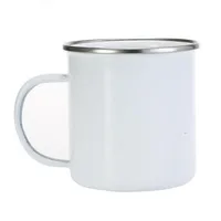 

White Blank Sublimation Custom Metal Enamel Mug Cup