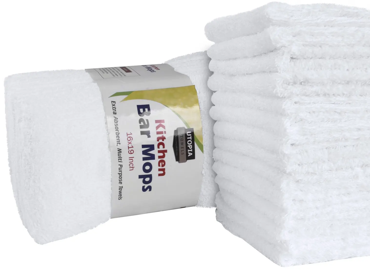 Kitchen Hand Bar Rags Mop Towels White Restaurant Mops Towel Bulk Pack of 120