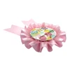 Pink 100% Polyester Ribbon Award Ribbon Rosette Button Badge For Graduation