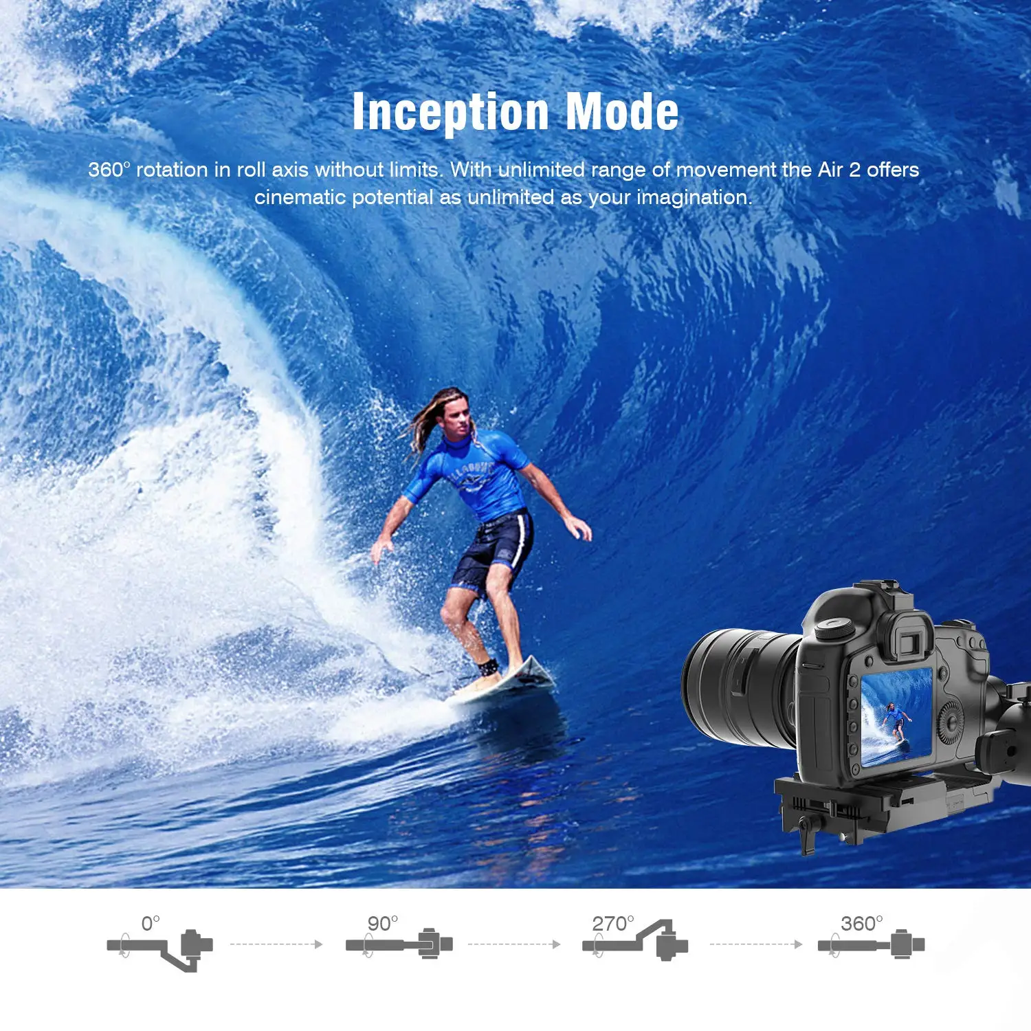 Original Moza Air 2 3-axis handheld video dslr camera gimbal stabilizer for camera