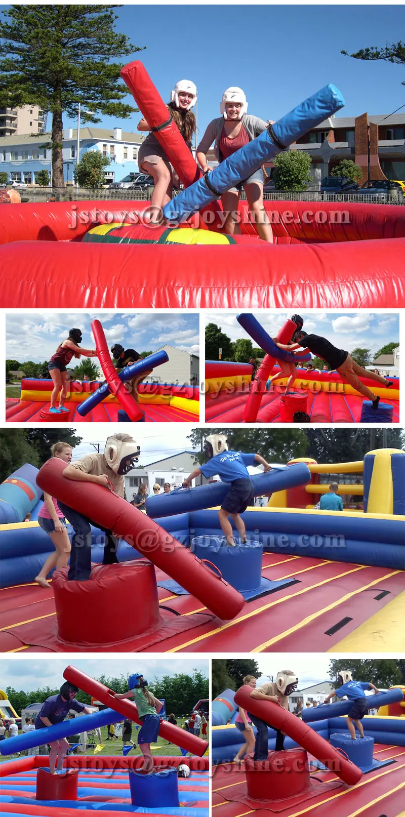Giant Inflatable Gladiator Sticks Joust Duel Game Inflatable Jousting