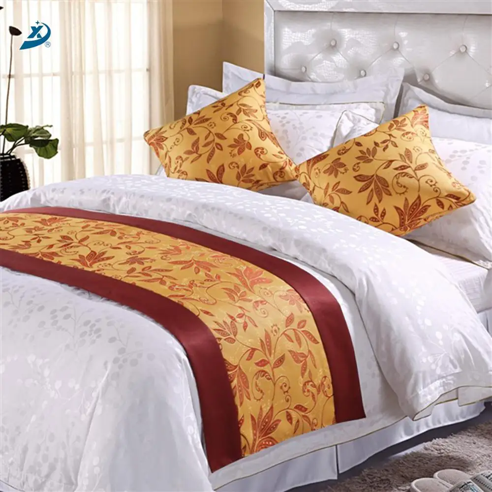 
Hotel Luxury Poly Decorative Popular Design Bed Runner Hotel 