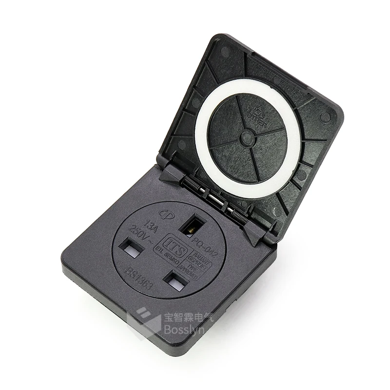 Bosslyn Bs1363 Ip54 Uk Socket Plug Outdoor Power Wall Socket Switch