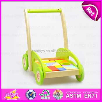 wooden baby stroller toy