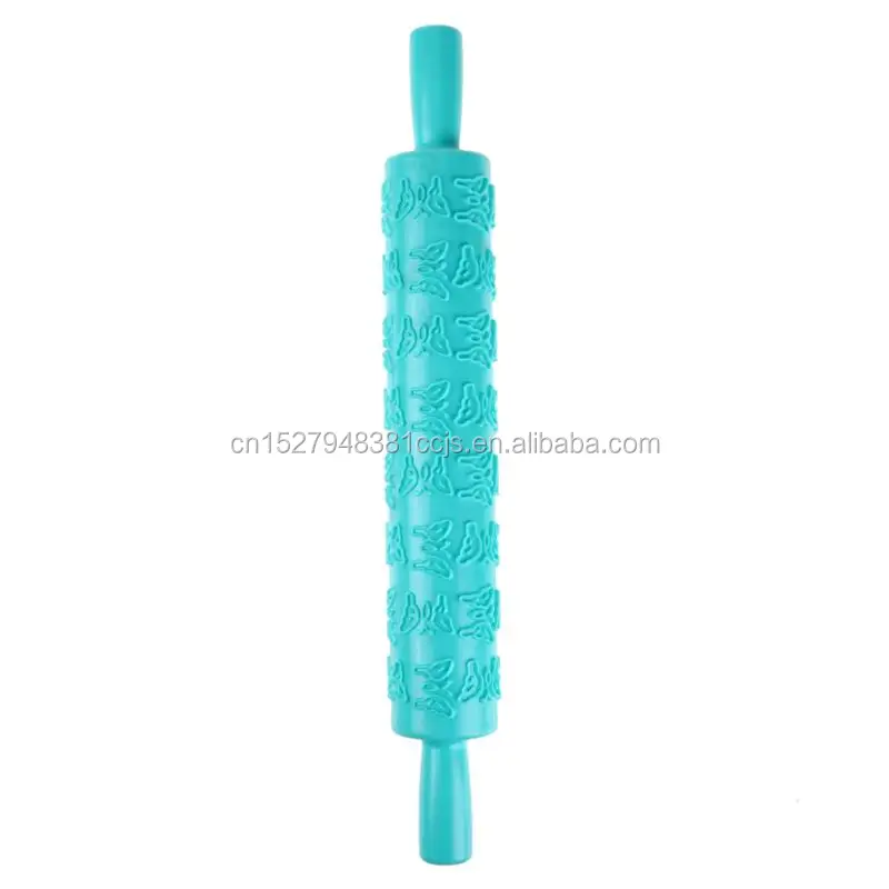 
Decorating embossed Rolling Pin Manual Dough Roller Plastic Pasta DIY Fondant Embossing Rolling Pin bakeware 