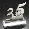 very hot sale popular 35th personalized crystal clock roman numerals dial table clock