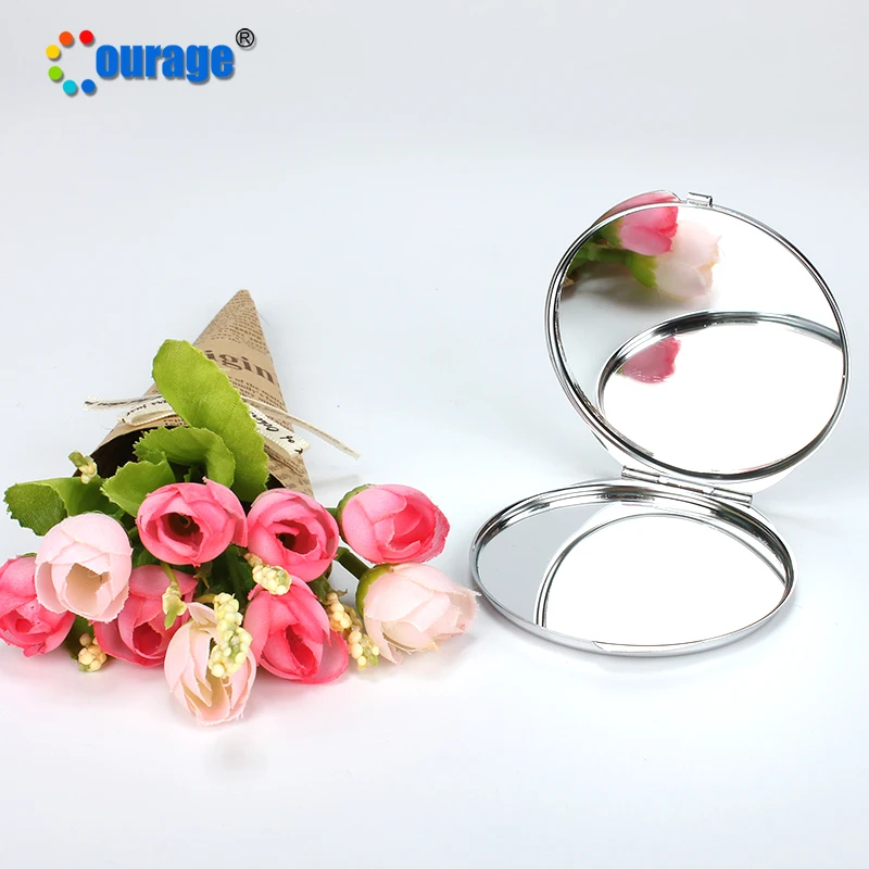 

72*75mm Small compact hand mirror, Sliver plated