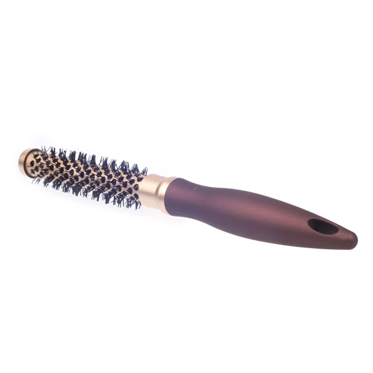 EUREKA 8618CEG-BR Aluminum Barrel Hair Brush Heat-resistant Ceramic Painting Brush Anti-slide Handle Round Hair Brush