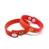 Boce waterproof newest button rubber printed bangles