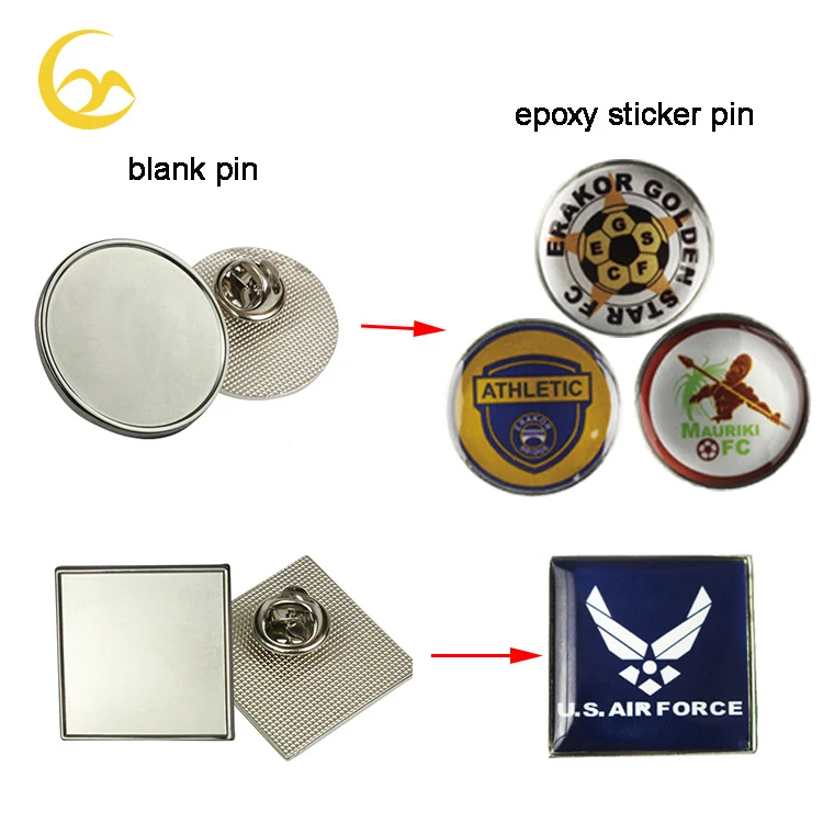 Blank Epoxy Sticker Lapel Pins Uv Printing Digital Printing Blank Lapel