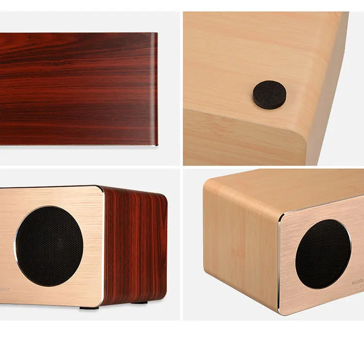 small wooden speakers